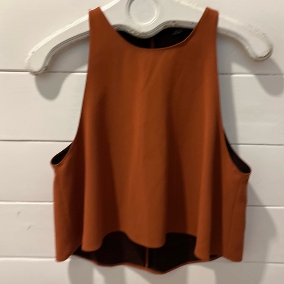 ZARA WOMAN – Rust orange sleeveless crop top, size M. - Picture 6 of 7